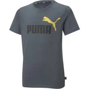 Puma ESS + 2 COL LOGO TEE Jungenshirt, dunkelgrau, größe