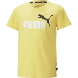 Puma ESS + 2 COL LOGO TEE Jungenshirt, gelb, größe