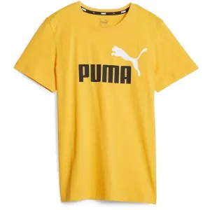 Puma ESS + 2 COL LOGO TEE Jungenshirt, gelb, veľkosť 140
