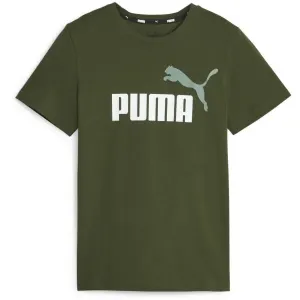 Puma ESS + 2 COL LOGO TEE Jungenshirt, grün, größe