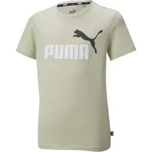 Puma ESS + 2 COL LOGO TEE Jungenshirt, khaki, größe