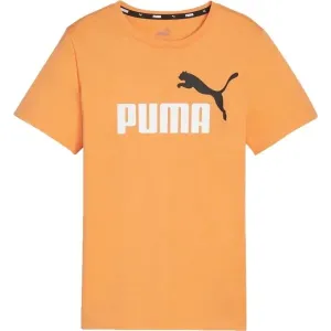 Puma ESS + 2 COL LOGO TEE Jungenshirt, orange, größe