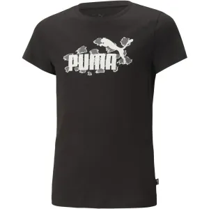 Puma ESS+ANIMAL TEE G Mädchen Shirt, schwarz, größe