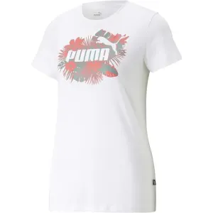 Puma ESS + FLOWER POWER TEE Damenshirt, weiß, größe #1213445
