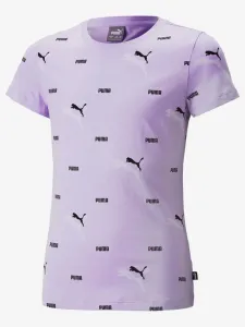 Puma ESS+ LOGO POWER AOP TEE Damenshirt, violett, veľkosť XS