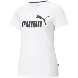 Puma ESS LOGO TEE Damenshirt, weiß, größe L