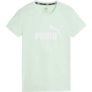Puma ESS LOGO TEE (S) Damenshirt, hellgrün, größe #1630995