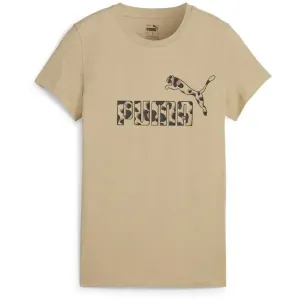 Puma ESSENTIALS + ANIMAL GRAPHIC TEE Damen-T-Shirt, beige, größe #1631426