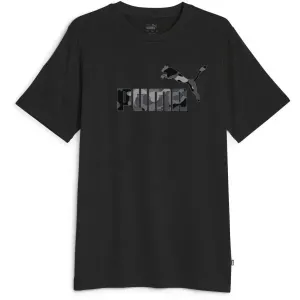 Puma ESSENTIALS + CAMO GRAPHIC TEE Herrenshirt, schwarz, größe #1558922