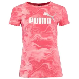 Puma ESSENTIALS + MARBLEIZED TEE Damenshirt, rosa, größe