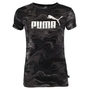 Puma ESSENTIALS + MARBLEIZED TEE Damenshirt, schwarz, größe