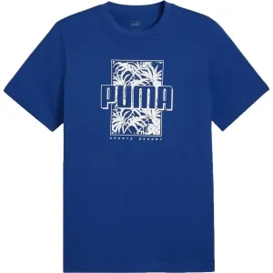 Puma ESSENTIALS + PALM RESORT GRAPHIC TEE Herren-T-Shirt, dunkelblau, größe