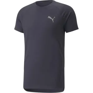 Puma EVOSTRIPE TEE Herren T-Shirt, dunkelblau, veľkosť M