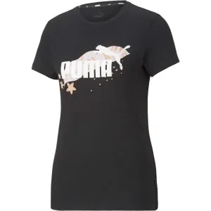 Puma FLORAL VAIBS GRAPHIC TEE Damenshirt, schwarz, größe