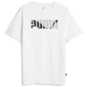 Puma GAPHICS WORDING TEE Herrenshirt, weiß, größe #1552571