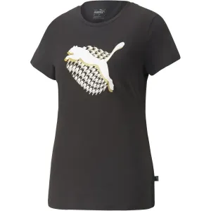 Puma GRAPHIC HOUND STOOTH TEE Damenshirt, schwarz, veľkosť M