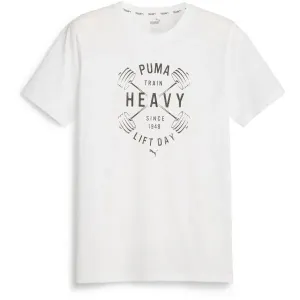 Puma GRAPHIC TEE Herrenshirt, weiß, größe