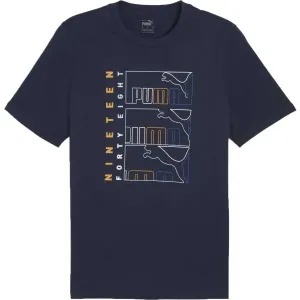 Puma GRAPHIC TRIPLE NO 1 LOGO TEE Herren-T-Shirt, dunkelblau, größe