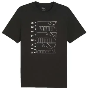 Puma GRAPHIC TRIPLE NO 1 LOGO TEE Herren-T-Shirt, schwarz, größe