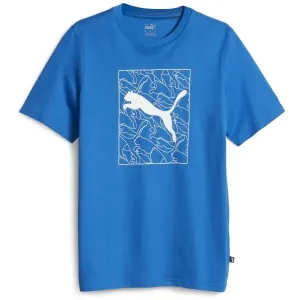 Puma GRAPHICS CAT TEE Herrenshirt, blau, veľkosť XXL