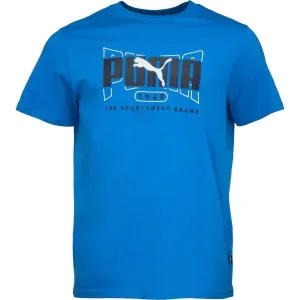 Puma GRAPHICS EXECUTION TEE Herrenshirt, blau, veľkosť M