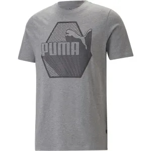 Puma GRAPHICS RUDAGON TEE Herrenshirt, grau, größe