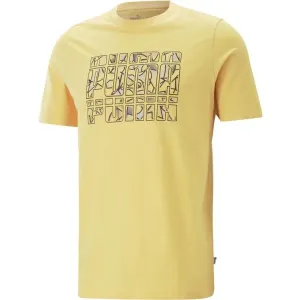 Puma GRAPHICS SUMMER TEE Herrenshirt, gelb, größe