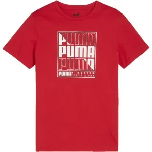 Puma GRAPHICS WORDING TEE B Jungen-T-Shirt, rot, größe