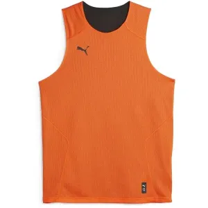 Puma HOOPS TEAM REVERSE PRACTICE JERSEY Herren Basketballdress, orange, größe