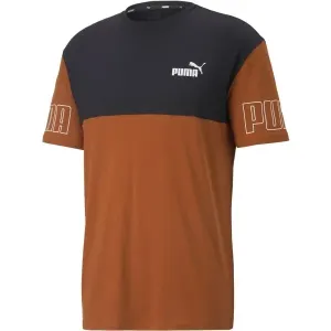 Puma PUMA POWER COLOR BLOCK TEE Herrenshirt, braun, größe XL