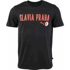 Puma Slavia Prague Graphic Tee DBLU Herrenshirt, schwarz, größe