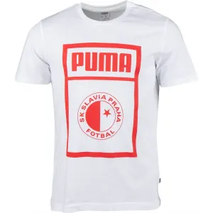 Puma SLAVIA PRAGUE GRAPHIC TEE Herrenshirt, weiß, größe #719058