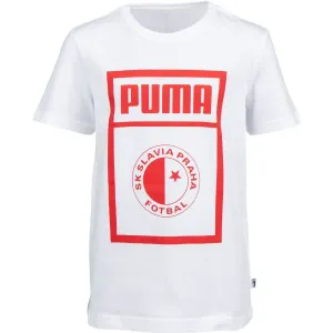 Puma SLAVIA PRAGUE GRAPHIC TEE JR Jungenshirt, weiß, größe #722343
