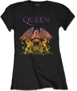 Queen T-Shirt Gradient Crest Black L #769559
