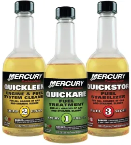 Quicksilver Quickare + Quickleen + Quickstor SET Kraftstoffadditiv Benzin