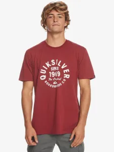 Quiksilver Circled Script Front T-Shirt Rot #1423770