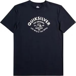 Quiksilver SCRIPT TALK FRONT SS Herren T-Shirt, dunkelblau, veľkosť S