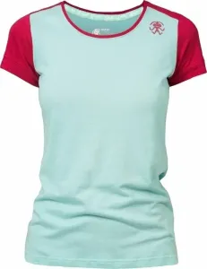Rafiki Chulilla Lady T-Shirt Short Sleeve Eggshell Blue/Earth Red 40 Outdoor T-Shirt