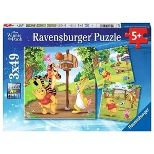 Ravensburger Puzzle 051878 Disney: Winnie the Pooh: Sports Day 3x49 Teile