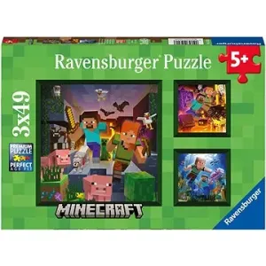 Ravensburger Puzzle 056217 Minecraft Biomes 3x49 Teile