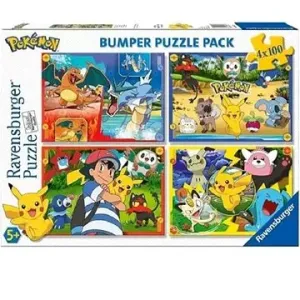 Ravensburger 056514 Pokémon - 4 x 100 Teile