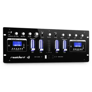 Resident DJ DJ405USB 4-Kanal-DJ-Mixer 2 x Bluetooth USB SD AUX Aufnahmefunktion