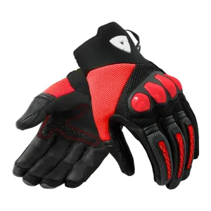 REV'IT! Speedart Air Schwarz Neon Rot Handschuhe Größe 3XL