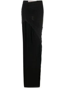 RICK OWENS - Slit Detail Jersey Mermaid Skirt