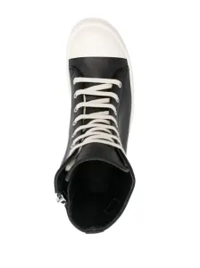 RICK OWENS - Leather High-top Sneakers