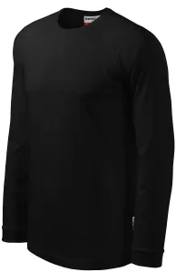Herren Kontrast T-Shirt mit langen Ärmeln, schwarz, L