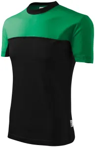 T-Shirt mit zwei Farben, Grasgrün, XL