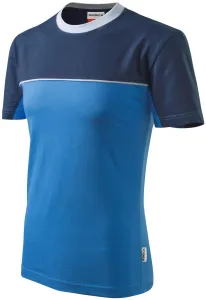 T-Shirt mit zwei Farben, hellblau, L