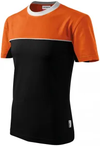T-Shirt mit zwei Farben, orange, XL
