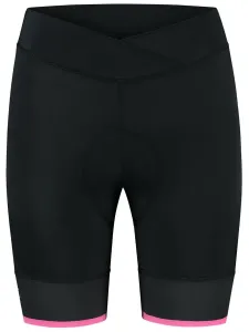 Radsport für Frauen kurze Hose Rogelli SELECT II mit Gelfutter schwarz / reflektierendes Rosa ROG351542